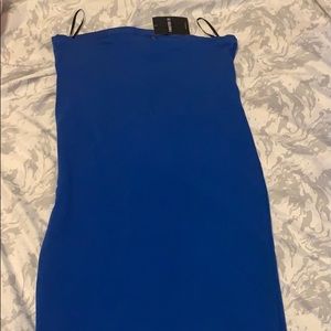Blue Tube Top Dress